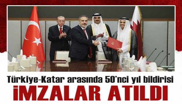 İmzalar atıldı: Türkiye - Katar arasında 50'nci yıl bildirisi