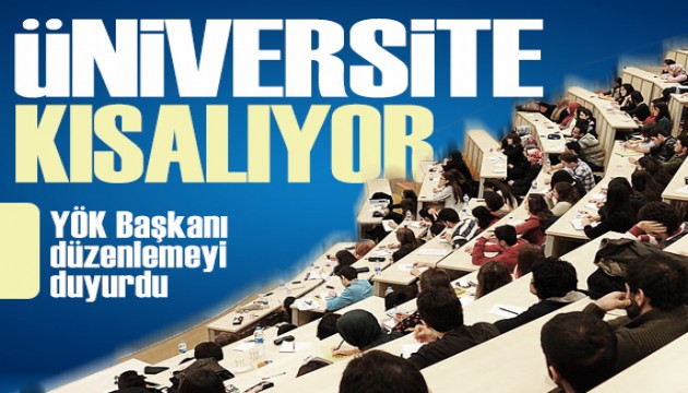 YÖK Başkanı yeni düzenlemeyi duyurdu: Üniversite 3 yılda bitirilebilecek