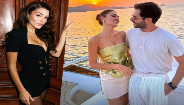 Hakan Sabancı'dan sevgilisi Hande Erçel ile tatil pozu