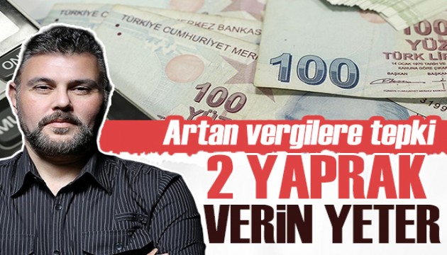 Ekonomi yazarından vergi tepkisi: 2 yaprak verin