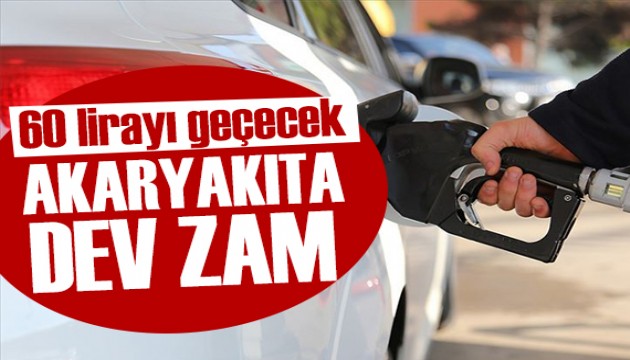 Motorine dev zam: 60 lirayı aşacak!