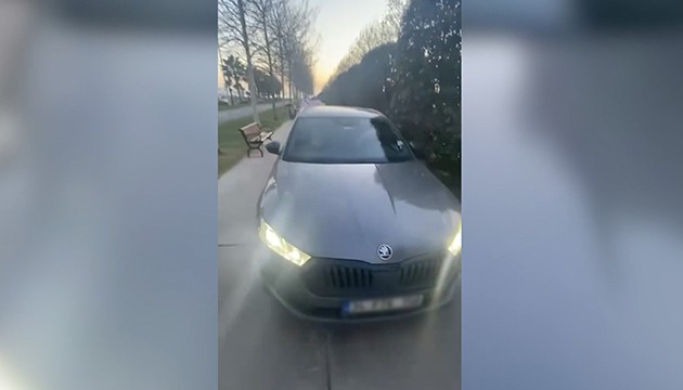 Kaldırımda yayadan yol isteyen sürücüye ceza