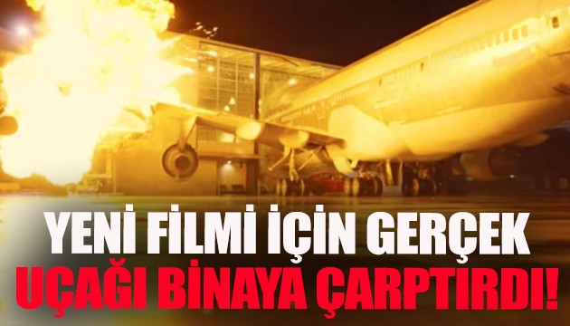 Yeni filmi için gerçek uçağı binaya çarptırdı