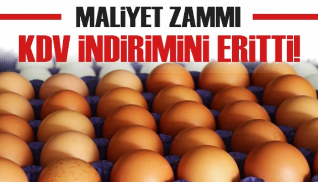 Yumurtada maliyet zammı KDV indirimini eritti!