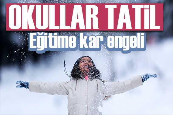 Eğitime kar engeli! 24 ilde okullar tatil edildi