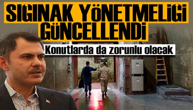 Bakan Kurum duyurdu: Sığınak yönetmeliği güncellendi