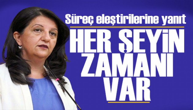 Pervin Buldan'dan eleştirilere yanıt: Her şeyin zamanı var