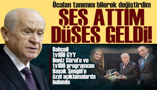 MHP lideri Bahçeli, Deniz Gürel ve Başak Şengül'e konuştu: Öcalan tanımını bilerek değiştirdim!