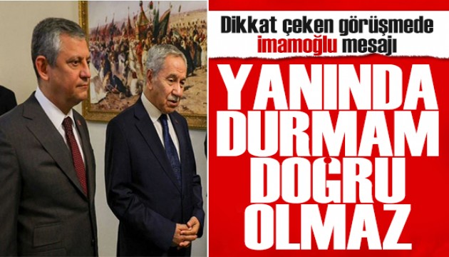 Bülent Arınç'tan dikkat çeken açıklama: İmamoğlu'nun yanında olmam doğru olmaz