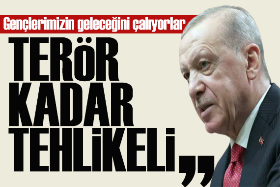 Cumhurbaşkanı Erdoğan'dan dikkat çeken uyarı: Gençlerimizin geleceğini çalıyorlar