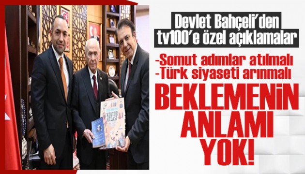 Bahçeli'den tv100'e özel açıklamalar: Süreçte somut adımlar atılmalı