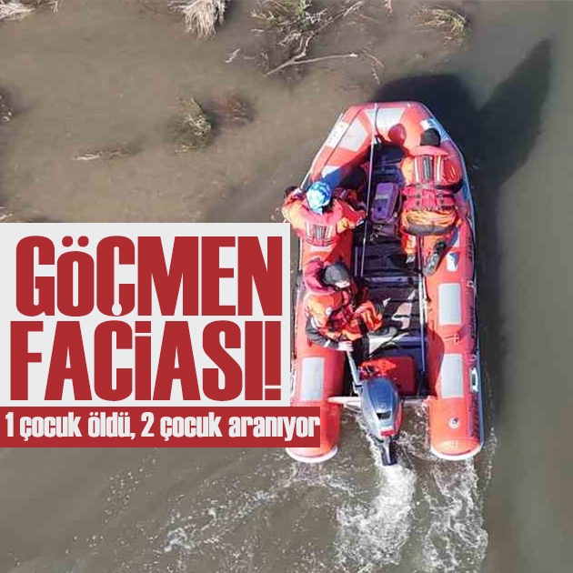 Meriç Nehri'nde facia... Göçmen ailenin botu devrildi