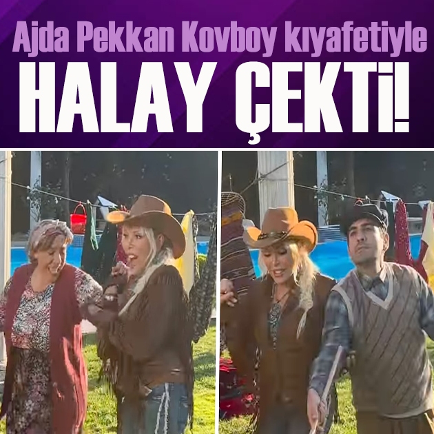 Ajda Pekkan, kovboy kıyafetiyle halay çekti