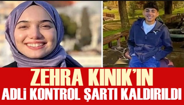 Ölümlü kazaya karışan Fatma Zehra Kınık'ın adli kontrol şartı kaldırıldı