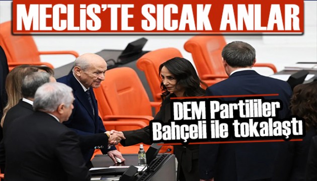 DEM Partililer, MHP lideri Bahçeli ile selamlaştı