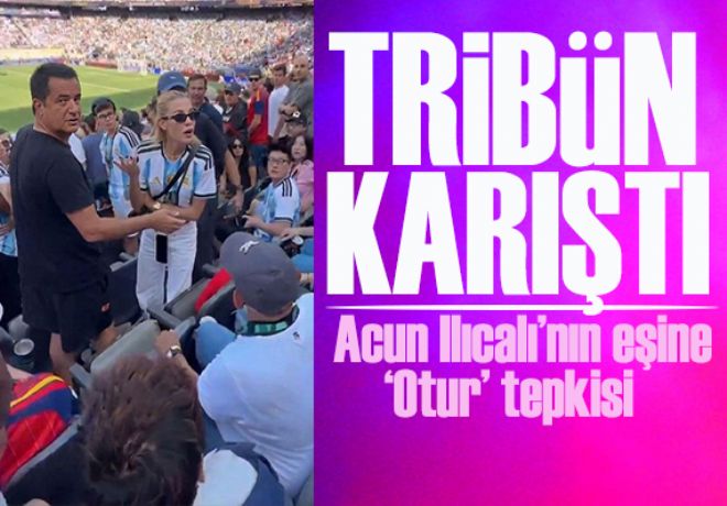  Acun Ilıcalı'nın eşine tribünlerden 'Otur' tepkisi!