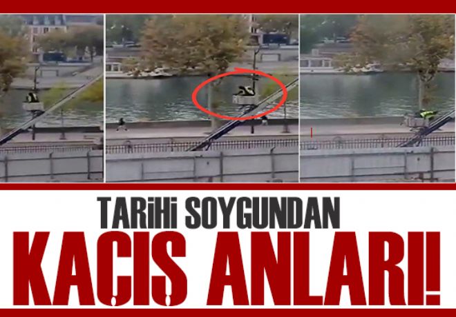 Louvre Müzesi soyguncularının kaçış anı ortaya çıktı