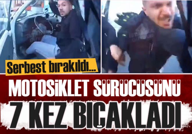 İstanbul'da şehir magandası motosiklet sürücüsünü bıçakladı!