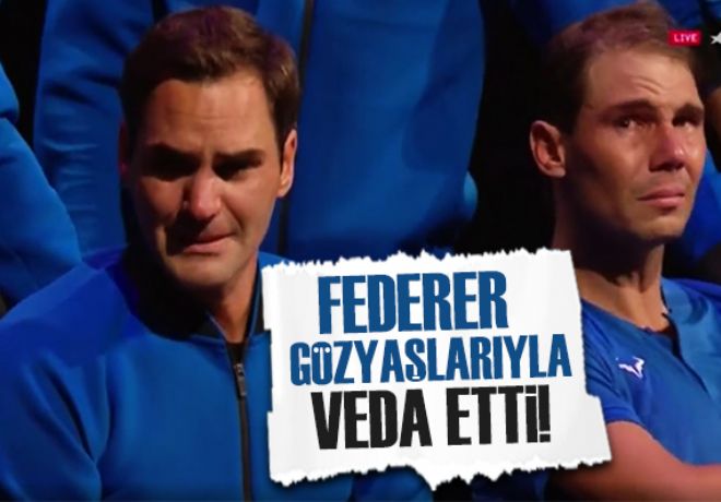 Roger Federer, gözyaşlarıyla kortlara veda etti!