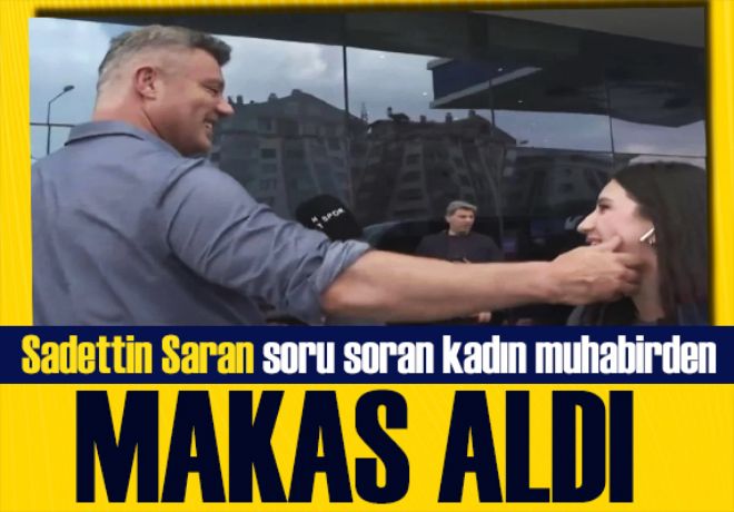 Sadettin Saran'dan muhabire ilginç tepki: Yanağından makas aldı! 